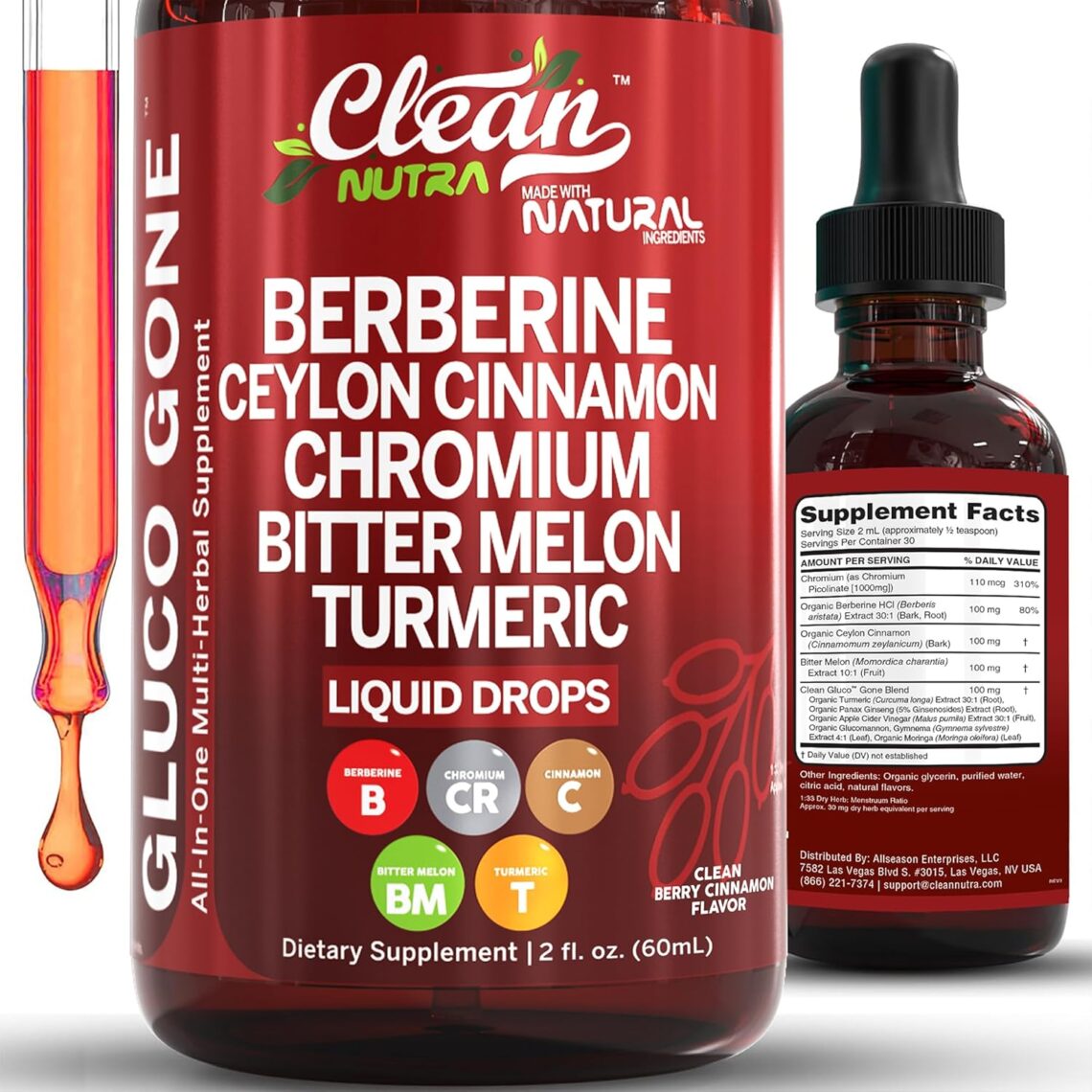 Unlock Your Health: Review of Clean Nutra Berberine Liquid Drops with Ceylon Cinnamon and More!